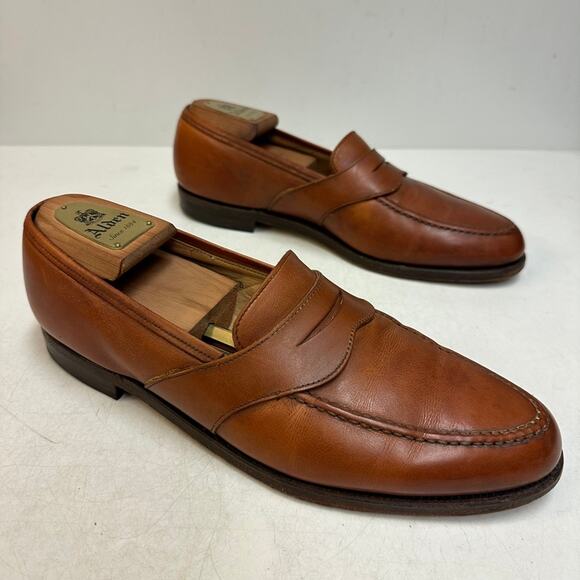 RESOLED Crockett & Jones x Brooks Brothers Penny Loafers Made in England 9.5 D main image 9